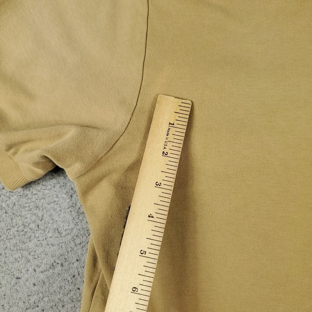 Ralph Lauren Polo Shirt Mens Medium Beige Pony Casual Short Sleeve *STAINED*